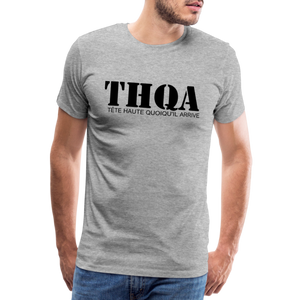 THQA T-shirt Premium Homme BLK - gris chiné