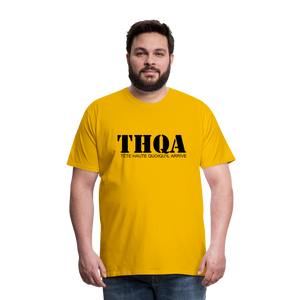 THQA T-shirt Premium Homme BLK - jaune soleil