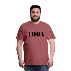 THQA T-shirt Premium Homme BLK - bordeaux délavé