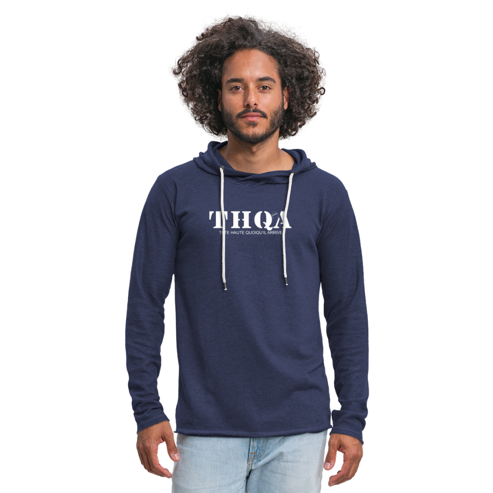 TH Sweat-shirt à capuche léger unisexe wt - marine chiné