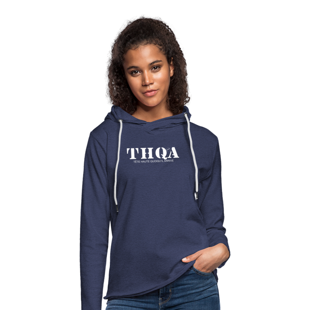 TH Sweat-shirt à capuche léger unisexe wt - marine chiné