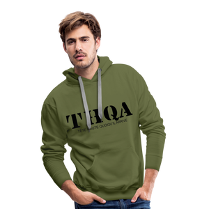 THqa Sweat-shirt à capuche Premium - vert olive