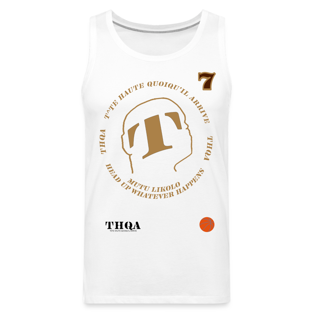 THQA Débardeur Premium Homme - blanc