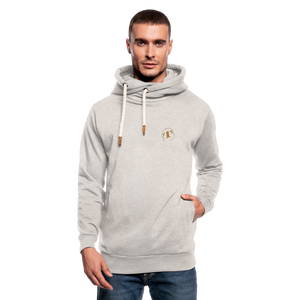 THqa Sweat à capuche cache-cou unisexe - beige chiné