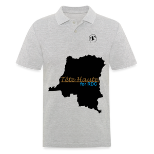 THQA MUTU LIKOLO Polo Homme WHITE - gris chiné